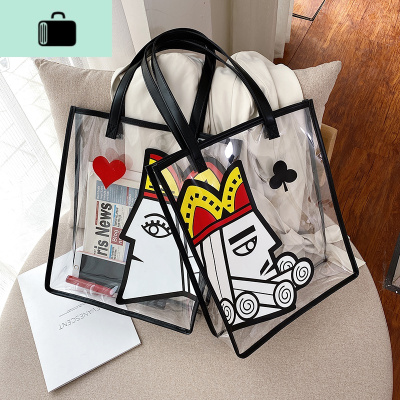 大容量透明包包女包2020流行新款潮时尚百搭洋气单肩包手提托特包NEW LAKE女士单肩包