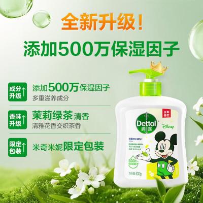 滴露(Dettol)洗手液茉莉绿茶清香500g*2 儿童洗手液补充装家庭抑菌消毒 迪士尼
