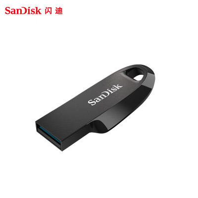 闪迪(SanDisk)128GB USB3.2 U盘 CZ550黑色 安全加密 数据恢复 学习电脑办公投标 小巧便携