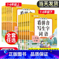 [2本]看拼音写生字词语+数学实用公式与定律 一年级上 [正版]2023版看拼音写词语生字小学一年级二年级三四五六年级上