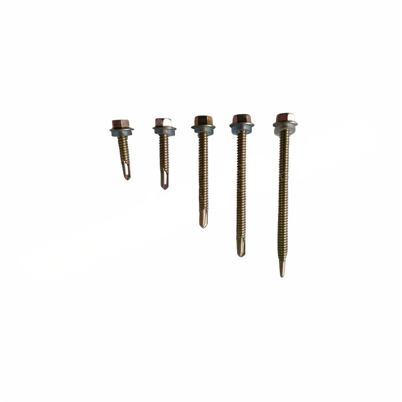 JIBIN/继彬GB15856.4 六角法兰面钻尾自攻钉 碳钢 镀彩锌 全牙 ST5.5×32 1包