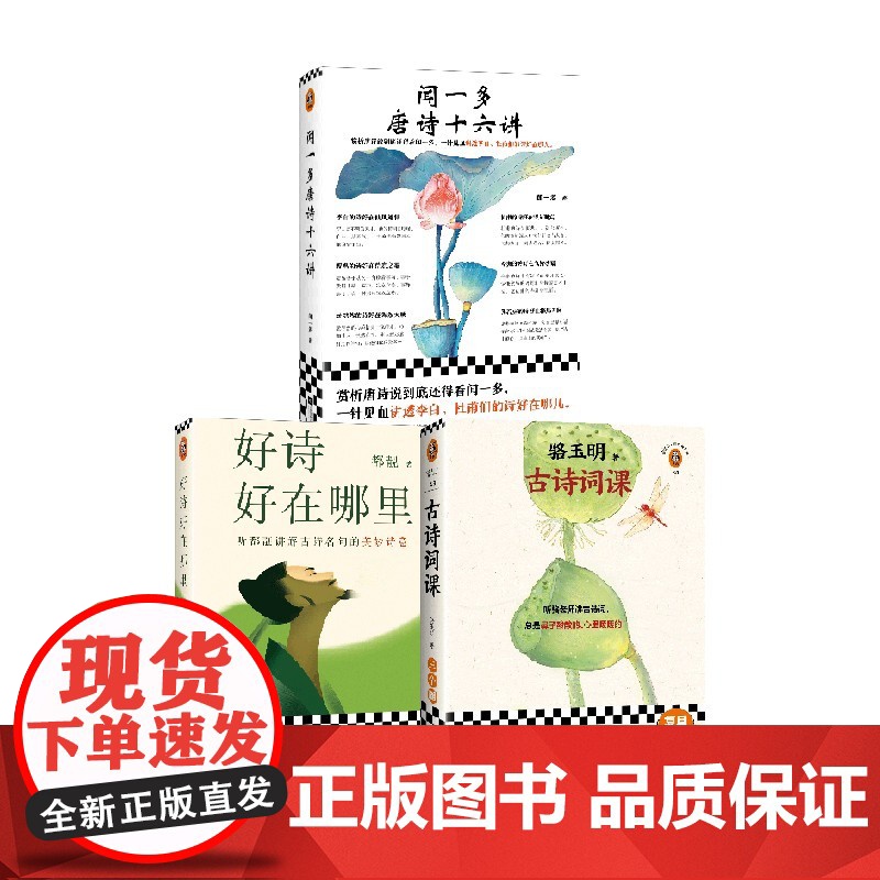 好诗好在哪里+骆玉明古诗词课+ 闻一多唐诗十六讲 骆玉明等 著 文学