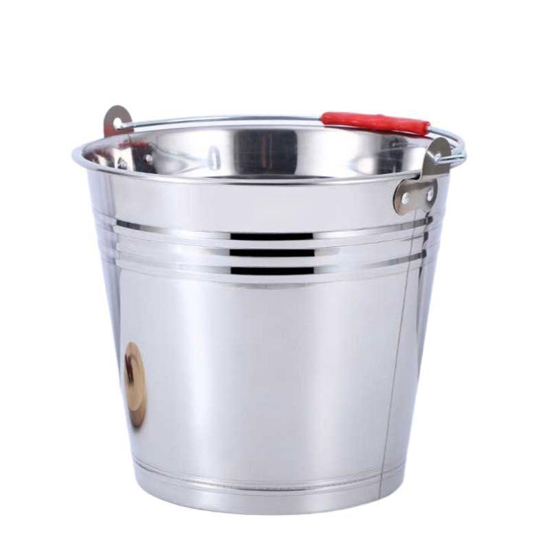 蔚岸多用途特厚不锈钢手提式水桶大容量家用商用冰桶26cm/个