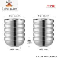 304不锈钢双层碗防烫碗儿童隔热碗家用食堂面碗汤碗学生宿舍饭碗 敬平