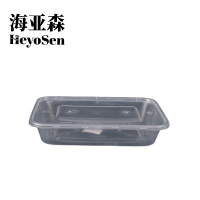 海亚森M6012 MAX带盖一次性方形塑料餐盒500ml 透明色 150套/箱