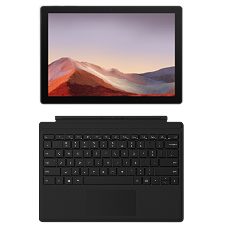[黑色键盘套装]微软(microsoft)surface pro7 平板电脑 12.