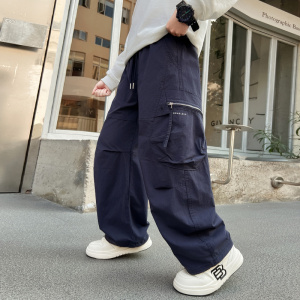 男童春装裤子2026新款中大童春秋款男孩春季休闲儿童直筒工装长裤