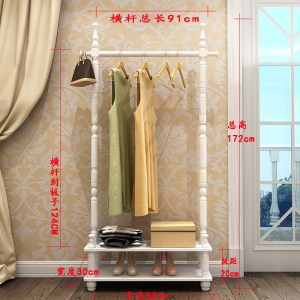 实木衣帽架落地卧室挂衣架欧式厅置物架客厅衣服架现代简约衣架