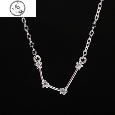 冷淡风纯银十二星座项链女韩版锁骨链学生简约颈链小众个性百搭潮 JiMi