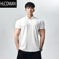 HLCOMANLight Weight夏季250g显壮收袖口Polo衫短袖T恤男透气运动健身