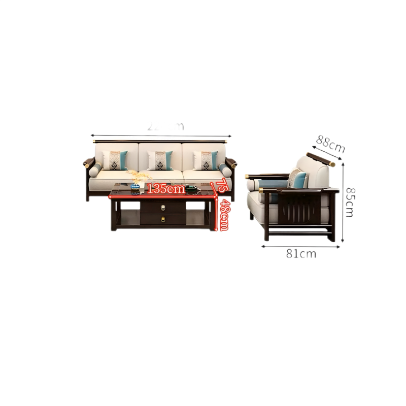 SF004 沙发组(三人位+一人位+茶几)