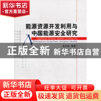 正版 能源资源开发利用与中国能源安全研究 张生玲 等 经济科学出