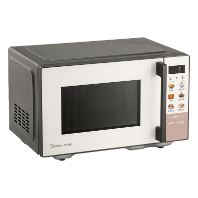 美的微烤一体23升F23F2台式微波炉左开门涂层内胆平板加热带烧烤功能