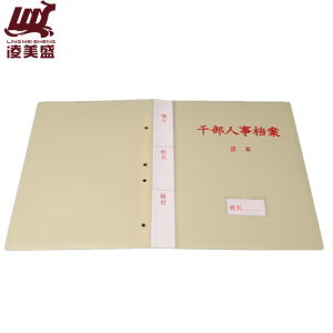 凌美盛 优选PP材质干部人事档案盒 A4新标准 三柱蛇簧夹45mm背宽RSDAH27-1可定制/个