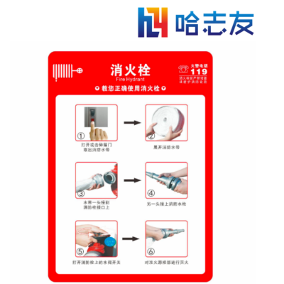 哈志友企业定制消防PC板标识牌42*60cm设计新颖,优质亚克力塑料材质,光亮醒目