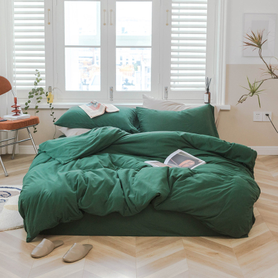 天竺棉纯色四件套床品套件三件套 TP2982