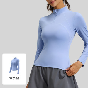 2026女款显瘦修身透气运动瑜伽服长袖女秋跑步健身瑜伽上衣