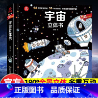 宇宙立体书 [正版]揭秘翻翻立体书精装硬壳 揭秘机场 儿童3d立体书绘本0到3岁幼儿故事书飞机火车高铁交通工具绘本 揭秘