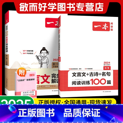 推荐❤9年级[古诗文讲练套装] 初中通用 [正版]2025/24初中生必背古诗文初中古诗词文言文完全解读七八九年级语文英