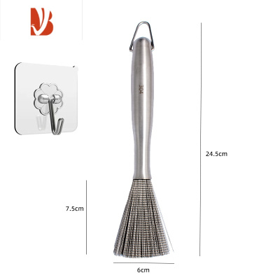 三维工匠刷锅器304不锈钢锅刷洗锅刷子厨房专用的长柄刷高级家用涮铁锅