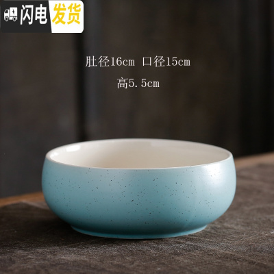 三维工匠简约无孔水培容器铜钱碗莲一叶莲塔竹巴西木特大号水仙花盆陶瓷 马卡蓝花器无孔 大花盆容器