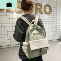 书包女韩版高中大容量帆布 原宿ulzzang初中学生背包ins潮双肩包NEW LAKE