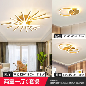 苏宁放心购 led灯客厅灯卧室灯餐厅灯书房花形线条创意个性北欧现代简约大气灯饰灯具套餐