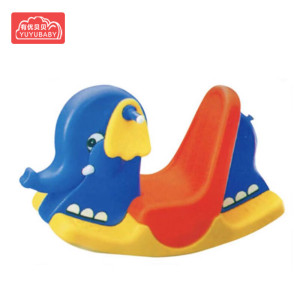 有优贝贝YUYUBABY宝宝摇椅儿童塑料摇马加厚单人三色小象摇
