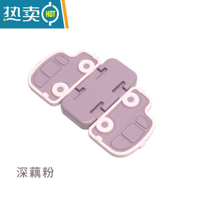 显彩卫生间移门锁扣玻璃衣柜推拉门固定器卡扣滑门锁防开窗户儿童安全 浅紫色[2个装]房门安全扣