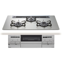 日本原装进口PALOMA百乐满嵌入式燃气灶BRILLIO系列75cm玻璃银色台面PD-743WS-75GH 13A