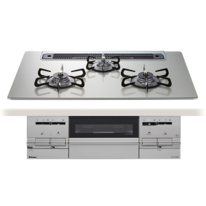 日本原装进口PALOMA百乐满嵌入式燃气灶BRILLIO系列75cm玻璃银色台面PD-743WS-75GH 13A