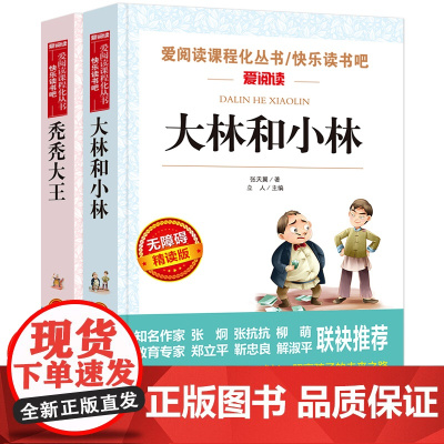 全套2册 大林和小林 秃秃大王张天翼正版 小学生必读课外书籍 故事书三年级到四年级课外阅读经典书目图书 儿童读物7-