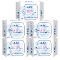 ABC卫生护垫劲吸轻透薄棉柔透气163mm*22片*5包(k25)