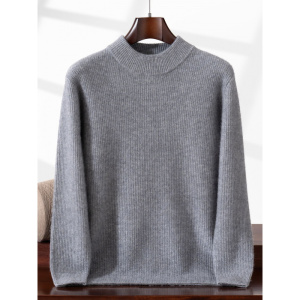 七针半高领山羊绒衫男冬季时尚保暖厚商务休闲大码针织打底毛衣厚