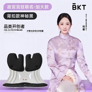 (故宫宫廷文化联名加大版神秘黑)BKT人体工学护腰坐姿椅(适合体重100-150斤人群)