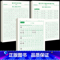 [上册]同步字帖6上+同步作文字帖+素材积累字帖 [正版]六年级上册练字帖人教版语文字帖同步小学生硬笔书法练字本楷书笔画