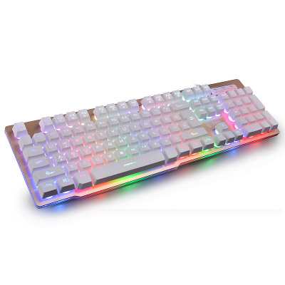 德意龙（Delog）M708防水办公游戏键盘USB接口十九键无冲带多媒体按键合金面板三色背光黑白两色可选