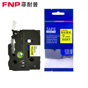 菲耐普 色带 PT-D210 黄底黑字9mm 个