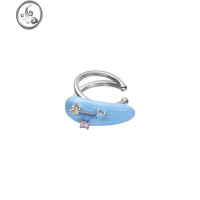 JiMi多彩趣味滴油耳夹女小众设计可爱彩色卡耳骨夹无耳洞耳饰