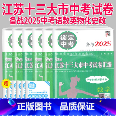 数学 江苏省 江苏十三大市中考试卷汇编 [正版]备考2025锁定中考江苏十三大市中考试卷汇数学化学物理政治中考卷模拟测试