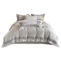天山柔 220*240cm 100支绣花爱丽丝 四件套 (计价单位:套) 灰色
