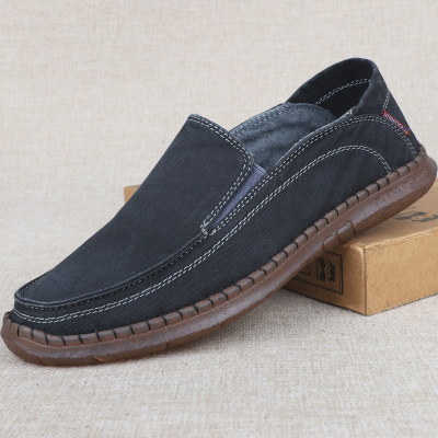 林先森2020新款软底布鞋男轻便帆布面休闲鞋牛筋底一脚蹬懒人男士帆布鞋帆布鞋