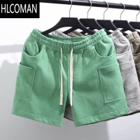 HLCOMAN3分弹力短裤男夏季日系潮流cityboy青年卫裤健身透气运动4分裤56