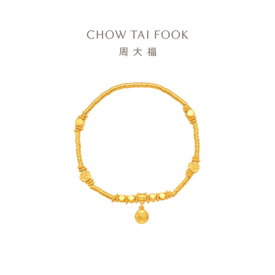  周大福 传承藏蕴 传承盘缠手链足金黄金手链(工费:1280计价)F233366