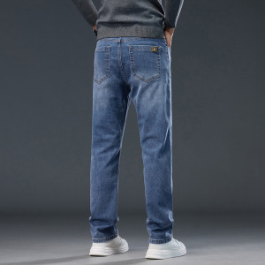 超火牛仔裤男直筒宽松弹力大码休闲商务工作厚款秋冬裤子男士