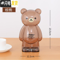 三维工匠创意存钱罐儿童储蓄罐储钱罐女生可爱防摔大容量网红可存可取男孩 大号-棕熊[加厚防摔破损补寄]