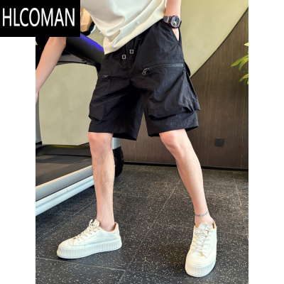 HLCOMAN夏天外穿工装短裤男生潮牌ins五分休闲裤子男士夏季速干宽松马裤