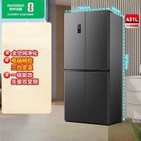 容声431升十字对开门双循环一级能效超薄变频无霜家用大容量冰箱 星蕴灰 BCD-431WD12FP