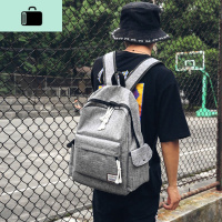 书包男学生韩版潮流男生初中生双肩包男中学生帆布包女个性背包男NEW LAKE