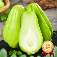 [西沛生鲜]云南新鲜佛手瓜 净重3斤装 单果200-400g 应季洋瓜捧瓜丰收窝瓜